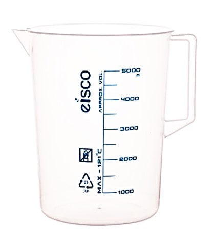 JARRA 5000ML POLIPROPILENO GRADUACIÓN AZUL EISCO
