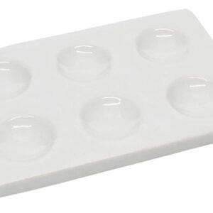 PLACA DE PORCELANA CON 6 CAVIDADES EISCO