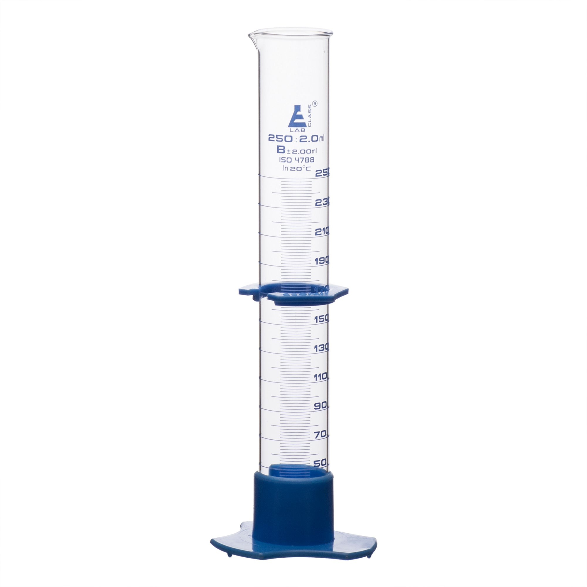 PROBETA DE VIDRIO 250ML CLASE B CON BASE DE PLÁSTICO EISCO